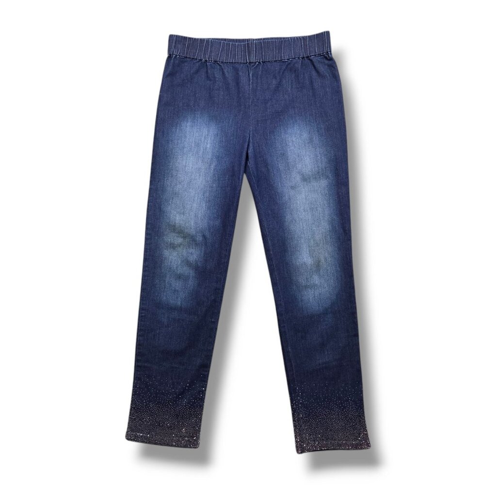 Soft Surroundings Metro Legging‎ Womens Large Rhinestone Pull On Skinny Jeans
